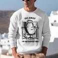 Cat With Coffee On Computer Go Away I'm Introverting Unisex Sweatshirt Cat With Coffee On Computer Go Away I'm Introverting Unisex Sweatshirt