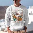 Cat Fall In Love With Reading Book Lover Autumn Unisex Sweatshirt