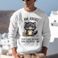 Cat Glasses Coffe Books I Am Awake Please Respect My Privacy Unisex Sweatshirt