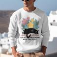 Cat Meme I Like Cats And Books And Maybe Three People Unisex Sweatshirt