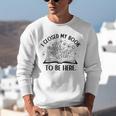 I Closed My Book To Be Here Book Lover Floral Reading Woman Unisex Sweatshirt