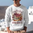 Cozy Readers Book Society Fall Autumn Floral Pumpkin Season Unisex Sweatshirt