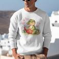 Crocodile Reading Book Watercolor Flowers Kids Unisex Sweatshirt Crocodile Reading Book Watercolor Flowers Kids Unisex Sweatshirt