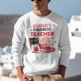 Cupid's Favorite Math Teacher Valentine Reading Book Women Unisex Sweatshirt