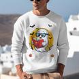 Cute Ghost Reading Book Retro Halloween Librarian Unisex Sweatshirt Cute Ghost Reading Book Retro Halloween Librarian Unisex Sweatshirt