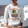 Cute Halloween Teacher Librarian Frankenstein Reading Books Unisex Sweatshirt Cute Halloween Teacher Librarian Frankenstein Reading Books Unisex Sweatshirt