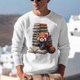 Cute Red Panda Reading Book Animal Bookworm Unisex Sweatshirt