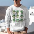Cute Shamrock Reading Books St Patrick's Day Teacher Reading Unisex Sweatshirt Cute Shamrock Reading Books St Patrick's Day Teacher Reading Unisex Sweatshirt