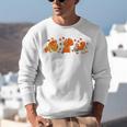 Cute Turkey Reading Book Librarian Bookworm Thanksgiving Men Unisex Sweatshirt