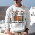 Cute Wildflower Book School Counseling Life School Counselor Unisex Sweatshirt Cute Wildflower Book School Counseling Life School Counselor Unisex Sweatshirt