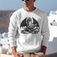 Dragon Reading Book Bookworm Books Dragon Learning Unisex Sweatshirt