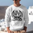 Dragon Reading Book Bookworm Books Dragon Lover Learning Unisex Sweatshirt