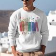 Equality Flower Books Equal Rights Social Justice Feminist Unisex Sweatshirt Equality Flower Books Equal Rights Social Justice Feminist Unisex Sweatshirt