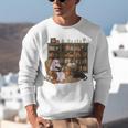 Ghost Reading Book Cat Lover Halloween Reading Enthusiast Unisex Sweatshirt