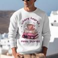 Where Hearts Groovy Meet Stories Coffee Books Valentines Day Unisex Sweatshirt Where Hearts Groovy Meet Stories Coffee Books Valentines Day Unisex Sweatshirt