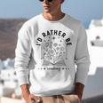 I’d Rather Be Reading Minimal Book Lover Arch Unisex Sweatshirt
