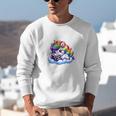Just One More Chapter Bookish Book Unicorn Reading Book Unisex Sweatshirt