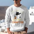 Just One More Chapter Fun Cat Coffee Reading Book Premium Tri-Blend Unisex Sweatshirt