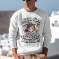 Kawaii Cat And Books Just A Girl Who Loves Both Unisex Sweatshirt Kawaii Cat And Books Just A Girl Who Loves Both Unisex Sweatshirt