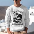 Life Is Better With Cats & Books Tuxedo Cat Mom Women Unisex Sweatshirt Life Is Better With Cats & Books Tuxedo Cat Mom Women Unisex Sweatshirt