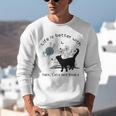 Life Is Better With Yarn Cats And Books Unisex Sweatshirt