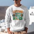 Lifting To Hold More Books Weightlifting Workout Gym Lover Unisex Sweatshirt
