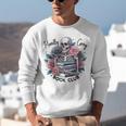 Morally Grey Skeleton Reading Smut Smutty Spicy Books Lover Unisex Sweatshirt