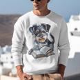 Nerdy Schnauzer Dog Book Lover Glasses Cute Pet For Men Women Kids Unisex Sweatshirt Nerdy Schnauzer Dog Book Lover Glasses Cute Pet For Men Women Kids Unisex Sweatshirt
