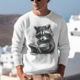 Raccoon With Book Cute Raccoons Reading Books Unisex Sweatshirt Raccoon With Book Cute Raccoons Reading Books Unisex Sweatshirt