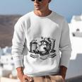 Raccoon Reading A Book Vintage Trash Reader Unisex Sweatshirt