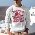 Read Your Heart Out Teacher Valentine Reading Book Lover Unisex Sweatshirt