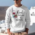 Read Between The Wines Im Just a Girl Who Loves Books & Wine Unisex Sweatshirt