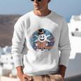 Reading Is Snow Much Fun Snowflake Top Hat Book Fan Winter Unisex Sweatshirt