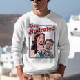 Retro Vampire Book Cover Style Stay Hydrated Halloween Unisex Sweatshirt