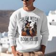 Salem Witch Book Club Bookish Retro Halloween Cat Unisex Sweatshirt
