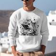 Skeleton Skull Halloween Book Reading Books Lover Teacher Unisex Sweatshirt