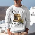 Sleeping Cat And Books With Coffee Lover Unisex Sweatshirt Sleeping Cat And Books With Coffee Lover Unisex Sweatshirt