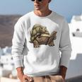 Sulcata Tortoise Reading A Book Unisex Sweatshirt