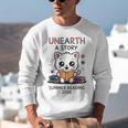 Unearth a Story Cute Kitten Summer Reading 2026 Cat Book Unisex Sweatshirt Unearth a Story Cute Kitten Summer Reading 2026 Cat Book Unisex Sweatshirt