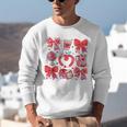 Valentine Teacher Coquette Bow Pencil Heart Book Girl Women Unisex Sweatshirt Valentine Teacher Coquette Bow Pencil Heart Book Girl Women Unisex Sweatshirt