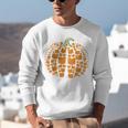 Vintage Book Pumpkin Autumn Fall Librarians Bookworm Teacher Unisex Sweatshirt