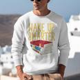 Wake Up Smarter Librarian Book Stack Premium Tri-Blend Unisex Sweatshirt