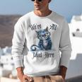 We'Re All Mad Here Cheshire Cat Alice Wonderland Book Kids Unisex Sweatshirt