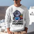 Wild About Reading Book Lover Gorilla Unisex Sweatshirt