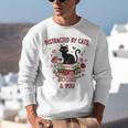 Women's Cat Books Romantic Floral Aesthetic Book Lover Cat Owner Unisex Sweatshirt Women's Cat Books Romantic Floral Aesthetic Book Lover Cat Owner Unisex Sweatshirt