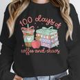 100 Days Of Coffee And Chaos Coquette Bow Book Apple Unisex Sweatshirt 100 Days Of Coffee And Chaos Coquette Bow Book Apple Unisex Sweatshirt
