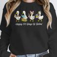 100 Days Of School Cute Goose Coffee Books Teacher Life Unisex Sweatshirt
