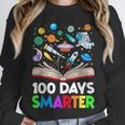 100th Day Of School Astronaut Books Space 100 Days Smarter Unisex Sweatshirt