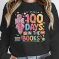 100th Day Of School Teacher Floral 100 Days In The Books Unisex Sweatshirt