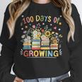 100th Day Of School Teacher Floral Books 100 Days Of Growing Unisex Sweatshirt 100th Day Of School Teacher Floral Books 100 Days Of Growing Unisex Sweatshirt